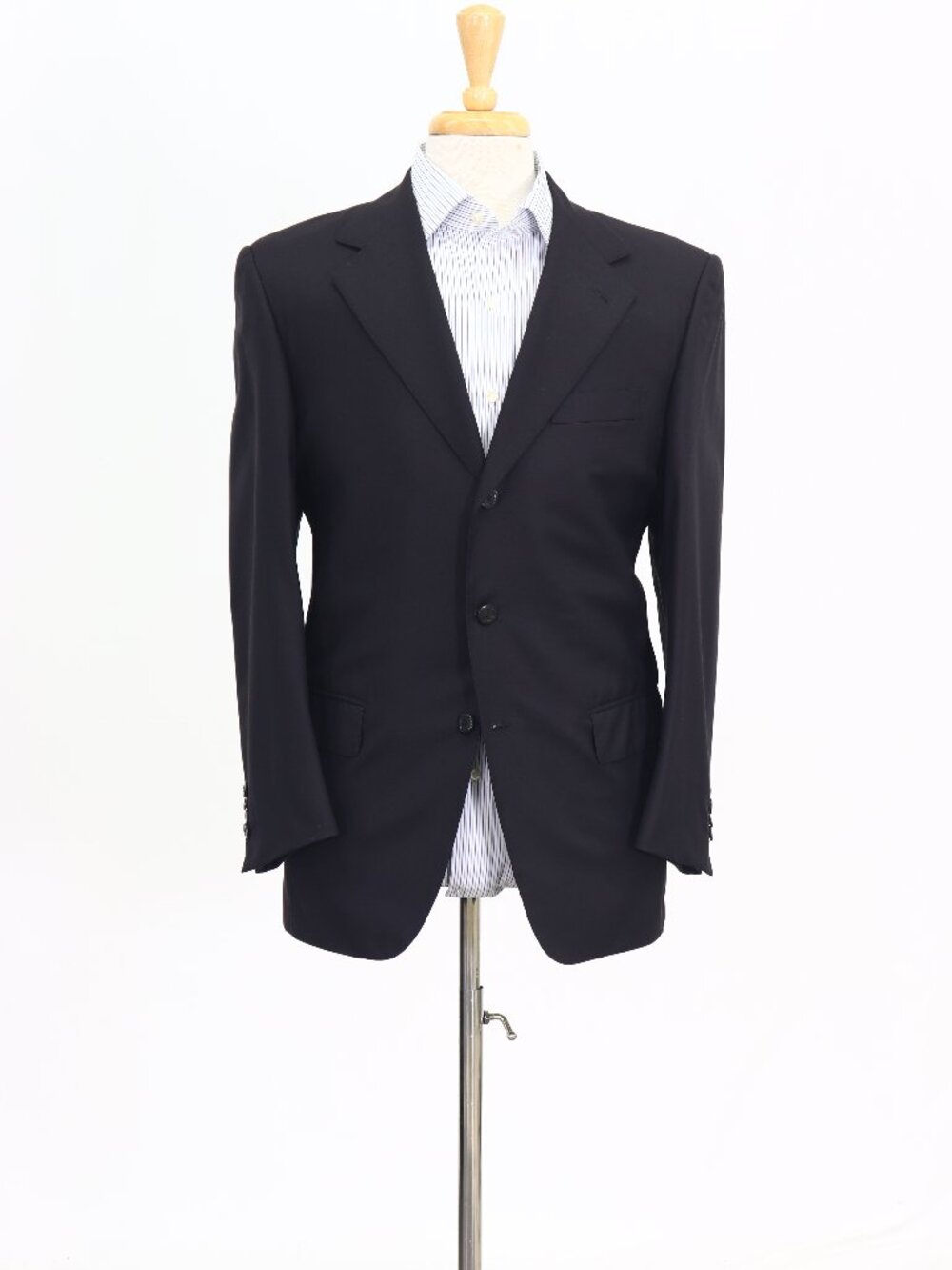 Stefano Ricci 40S Black Blazer Sport Coat Jacket 3-Button Solid W910